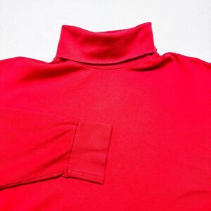 VTG Lands End Turtleneck Mens XL Red‎ Outdoor Preppy Business Casual Made in USA